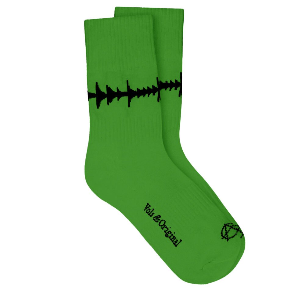 ‘Amen Break’ Socks Green 90% Cotton