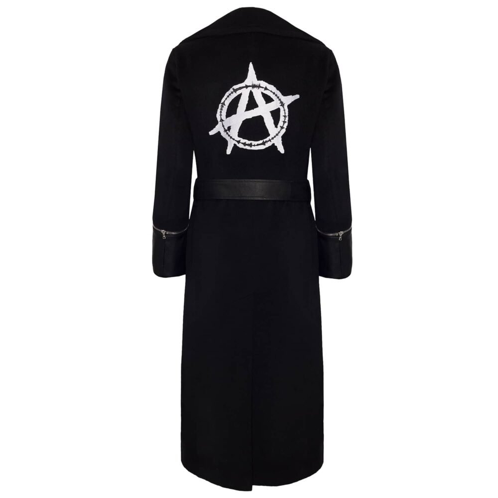 'Amen Noir' Cashmere Trench Coat - Image 3