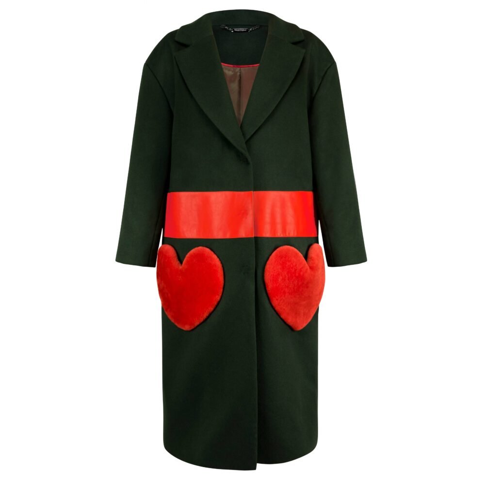 'Love' Cashmere Oversized Coat