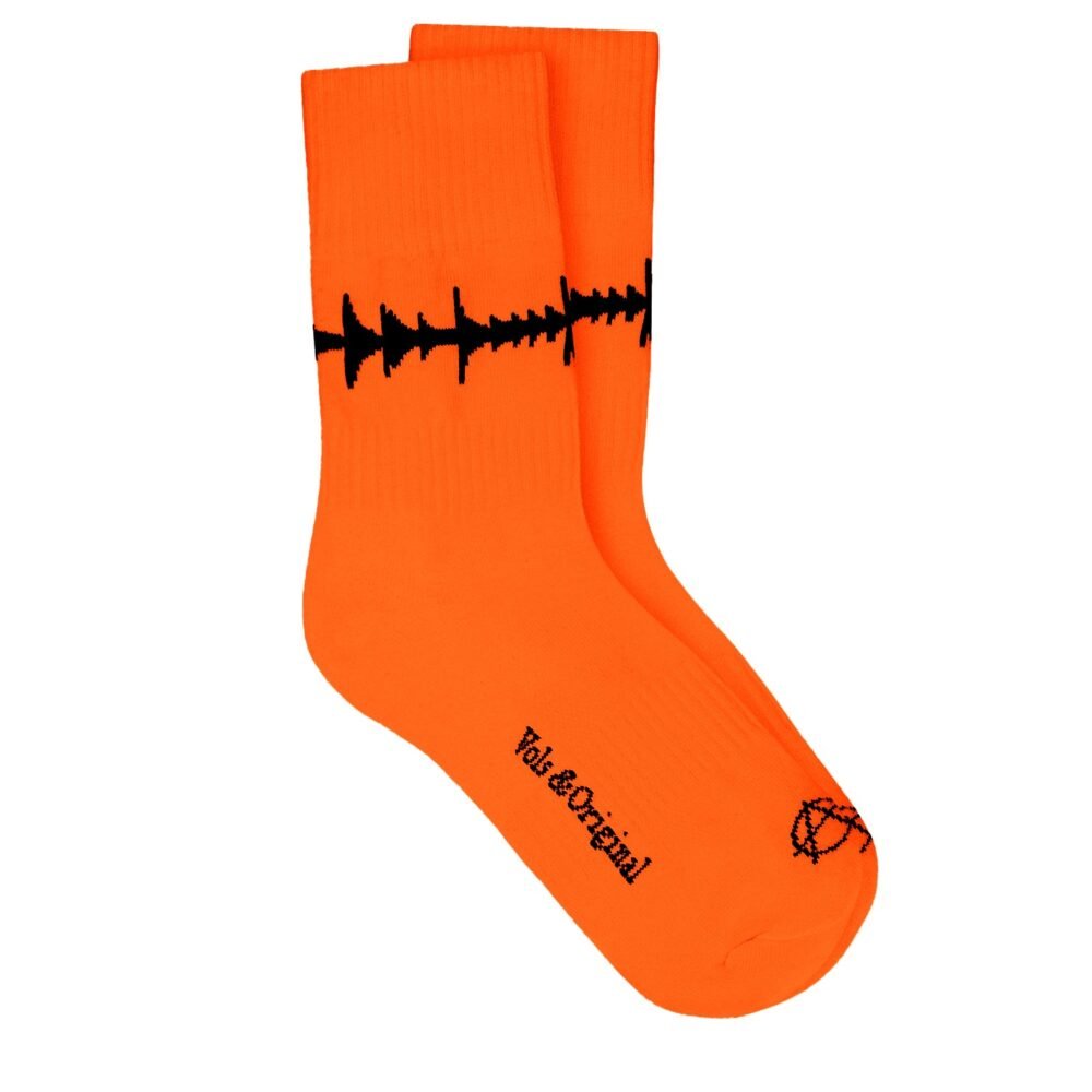 'Amen Break' Socks Orange 90% Cotton